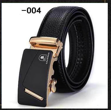Men's Smooth Automatic Buckle Genuine Leather Belt