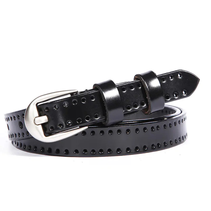Women's Creative Hollow Leather Belt with Buckle