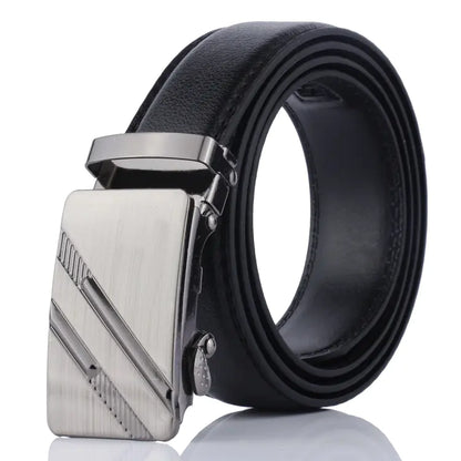 Versatile Men's PU Leather Automatic Buckle Belt