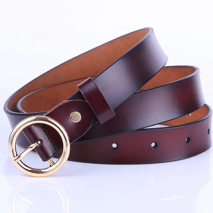 New Women's Fashion Vintage Genuine Leather Belt