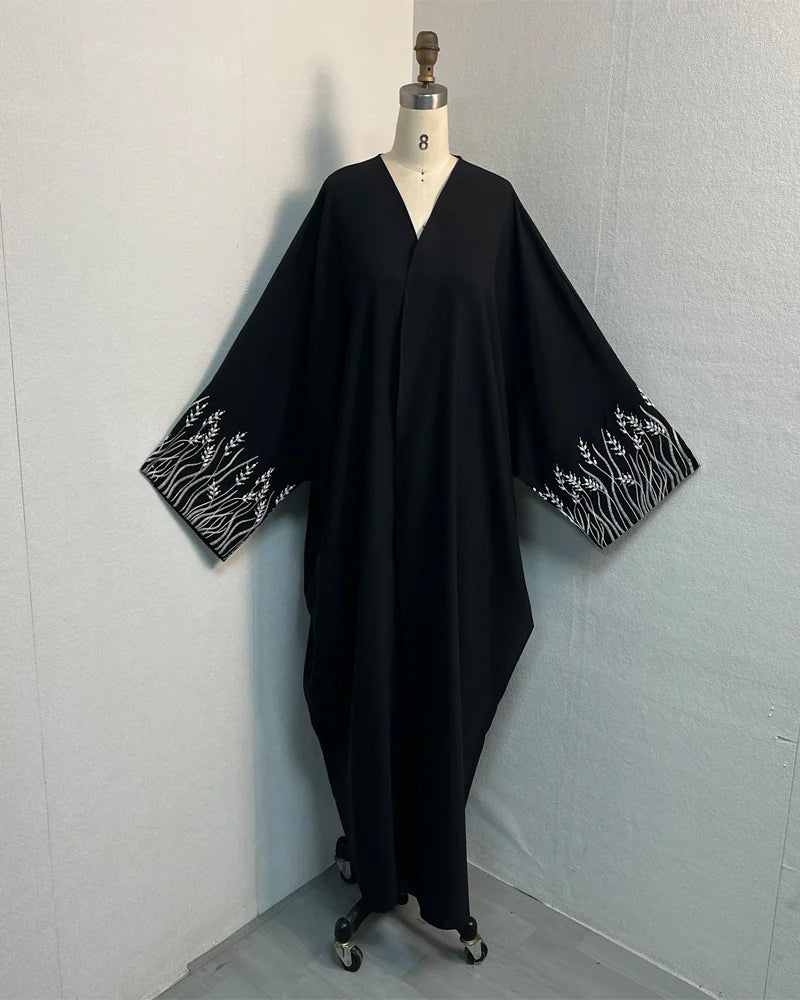 Embroidery Outerwear Abaya Robe