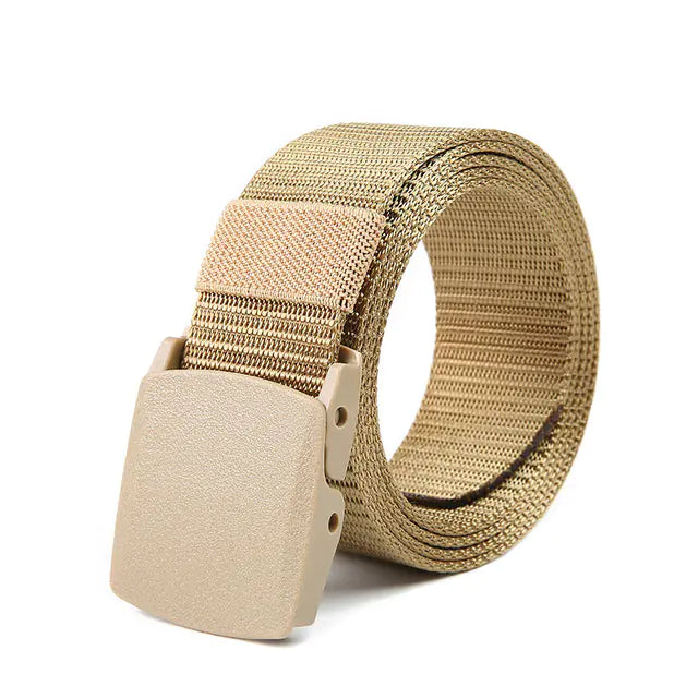 Men's Outdoor Canvas Belt with Automatic Buckle