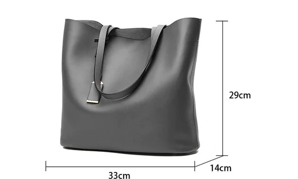 Leather Bucket Shoulder Bag