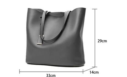 Leather Bucket Shoulder Bag