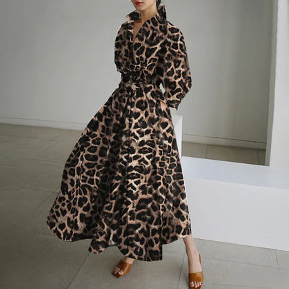 Fall Fashion Leopard Print Dress for Women