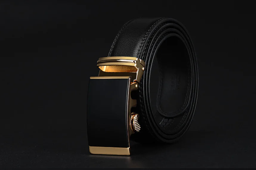COWATHER Men's Genuine Leather Automatic Buckle Belt