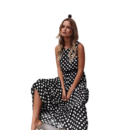 Fashion Floral Polka Dot Dress