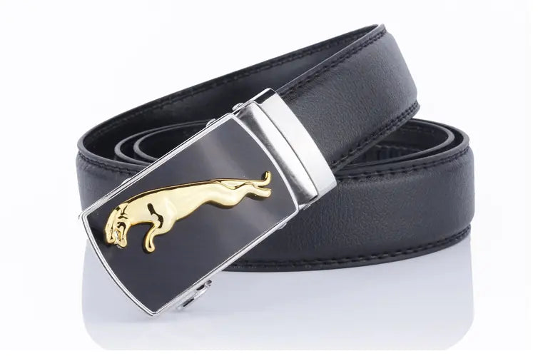 Versatile Men's PU Leather Automatic Buckle Belt