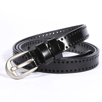 Women's Creative Hollow Leather Belt with Buckle