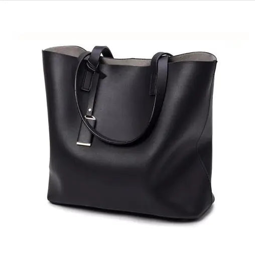 Leather Bucket Shoulder Bag