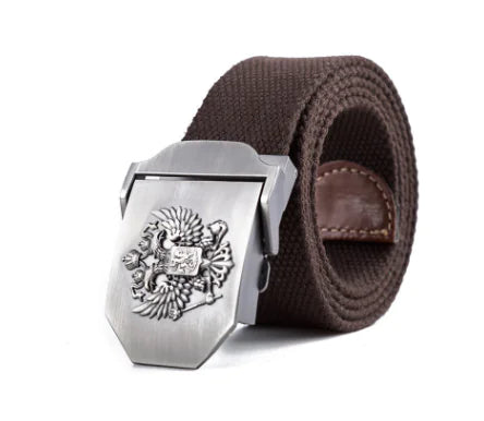Camouflage Tactical Canvas Belt with Woven Design