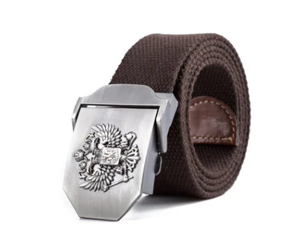 Camouflage Tactical Canvas Belt with Woven Design