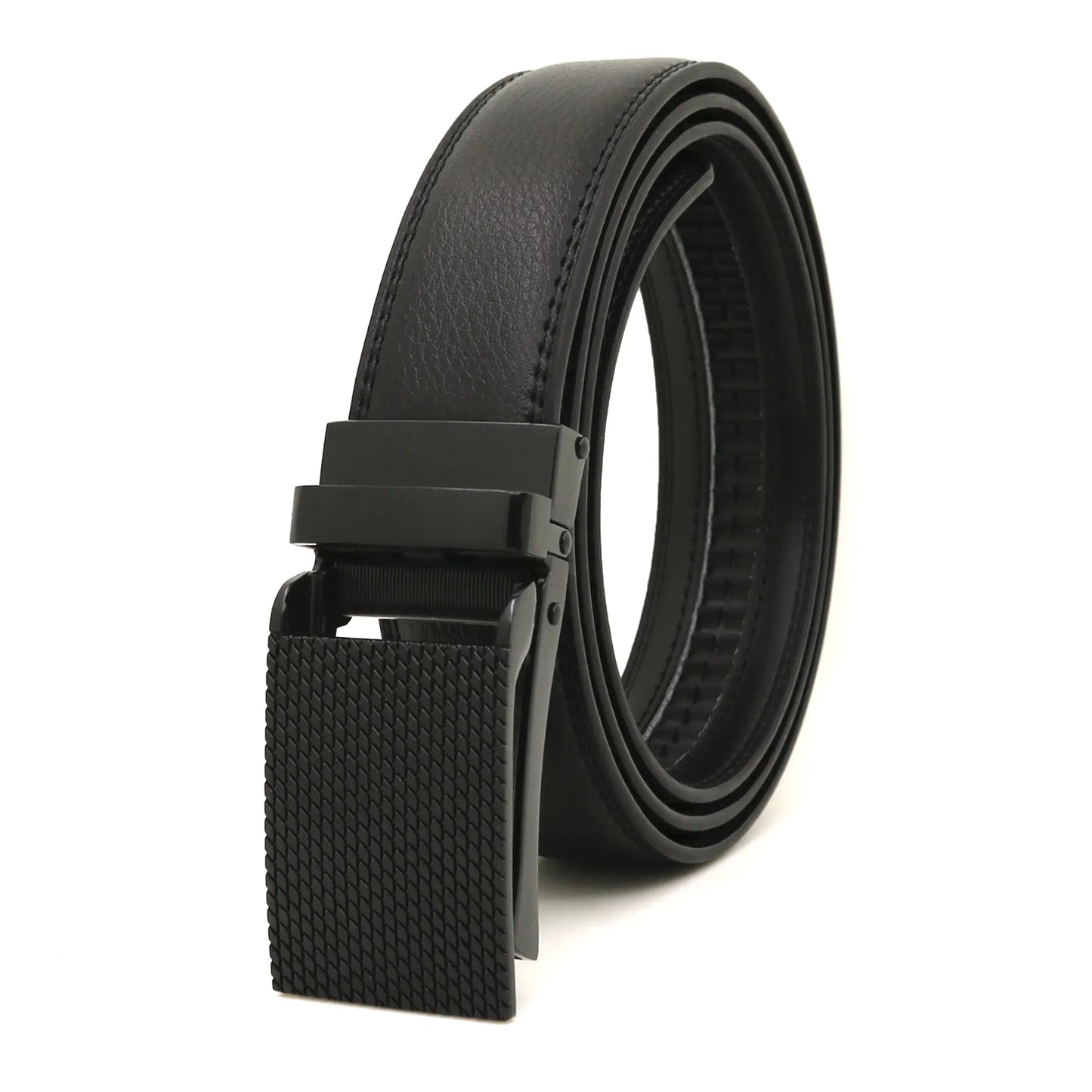 Men's Automatic Buckle Leather Belt - Genuine Cowhide