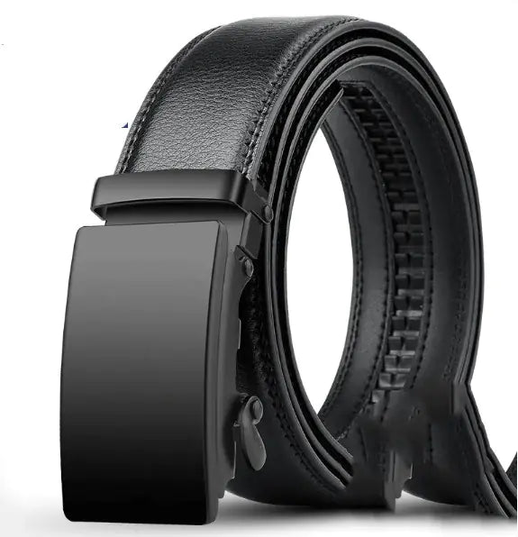 PrimeFit Men's Genuine Leather Auto-Lock Belt