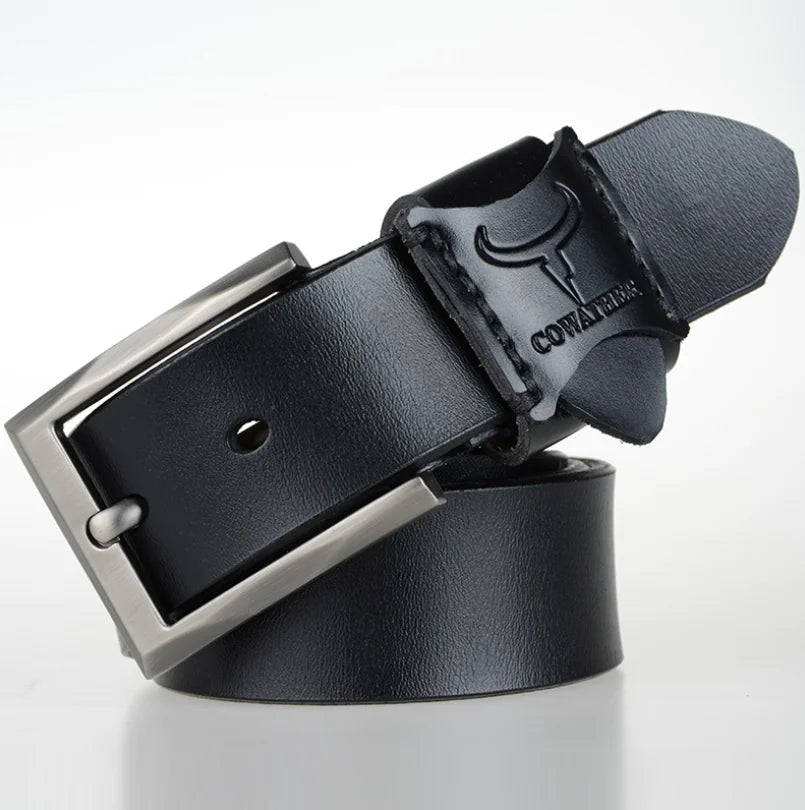 COWATHER Genuine Leather Casual Business Men's Belt